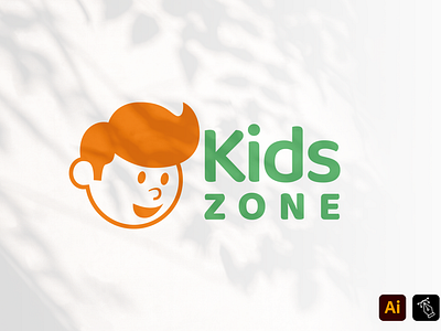 Kids Zone animation branding business name child games craft custom design fun graphic design illustration instagram logo kids logo logo template media play play zone template vector work