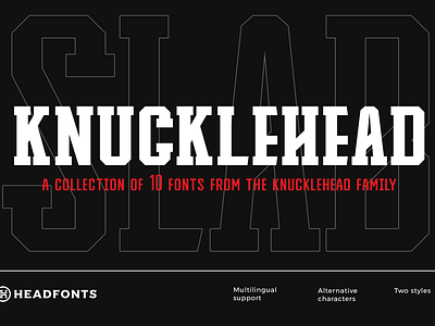 Knucklehead Deco | Sport Font