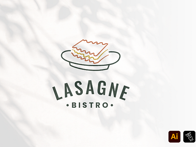 Lasagne Bistro bistro branding business identity business name craft design food graphic design graphic template headfonts illustration instagram logo lasagne logo logo template media profesional template vector work