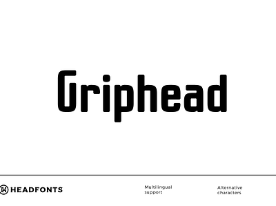 Griphead Modern Condensed Font branding condensed font custom design font graphic design headfonts illustration instagram font letters minimalist modern professional simple simple font type typeface typography
