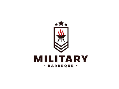 Military Barbeque barbeque branding business name craft design graphic design headfonts illustration logo logo template media military military barbeque professional template vector work
