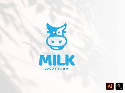 Milk bio branding business name craft custom design graphic design headfonts illustration instagram logo local farm logo logo type media milk natural food type typeface vector work