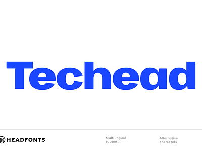 Techead sans serif font family branding business name clean font custom design font headfonts illustration instagram font letters logo minimal style minimalist professional type typeface typography
