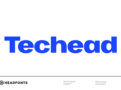Techead sans serif font family branding business name clean font custom design font headfonts illustration instagram font letters logo minimal style minimalist professional type typeface typography