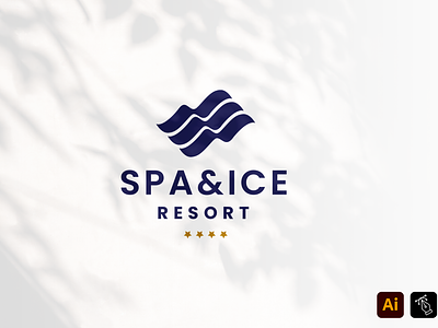 Spa & Ice Resort branding business name craft custom design designe graphic illustration intagram logo logo logo type media professional logo spa type typography work