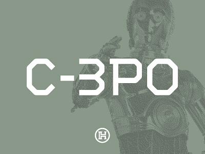 Numhead Typeface c 3po droid font industtrial movie poster star wars typeface