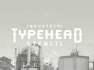Typehead custom design display font free freebie freefont ghlyp glyphsh headfonts industrial letters sport stencil type typeface typography