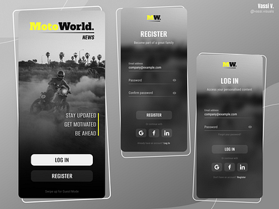 Daily UI #001 • Sign Up app daily ui dailyui design login mobile app moto racing moto racings motorcycle news app register sign in sign up ui ui design ui inspiration ux ux design