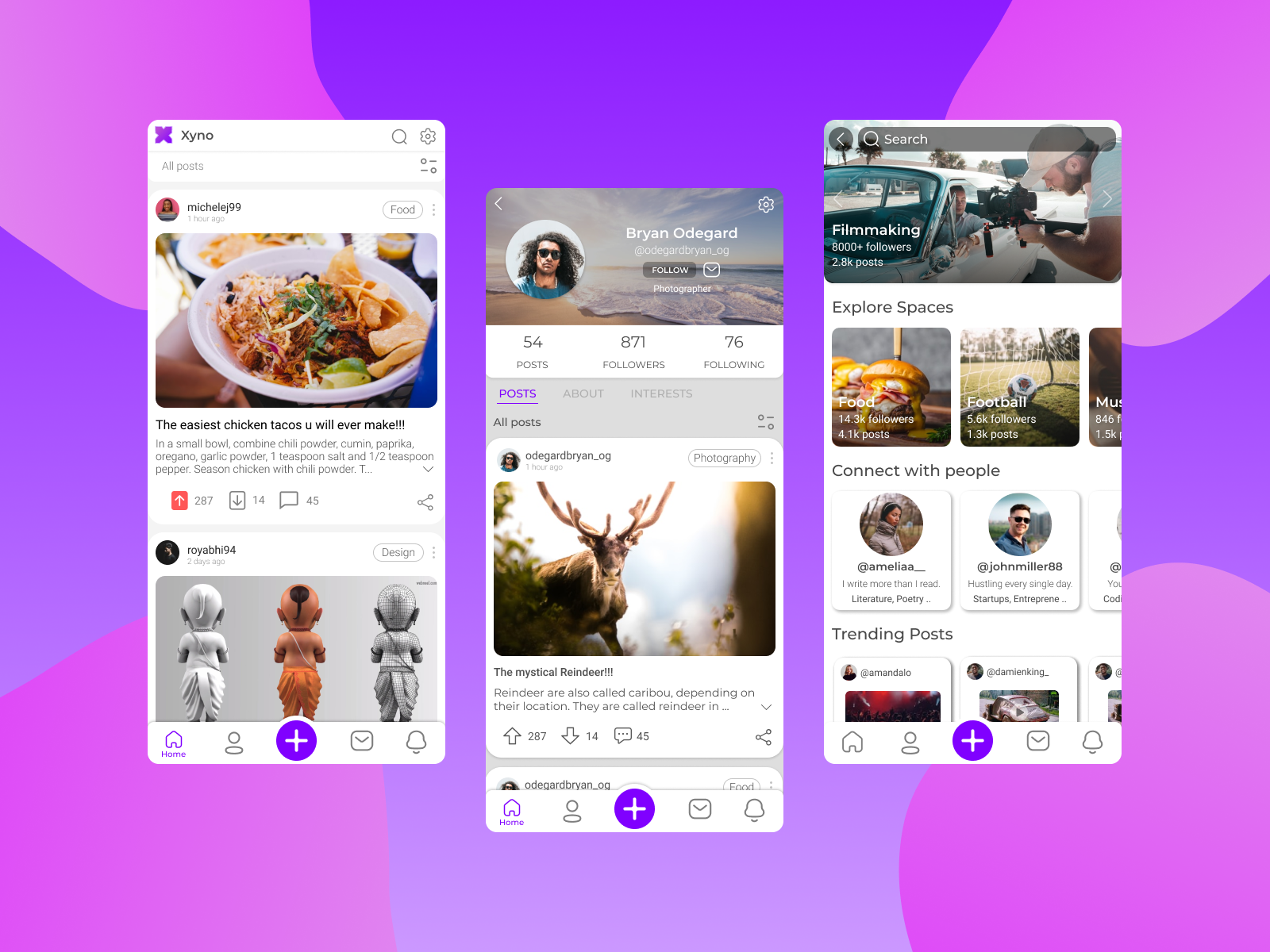 Interest Based Social Media App by Sourav Hazarika on Dribbble