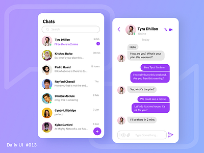 DailyUI 013 - Direct Messaging chat chats daily ui dailyui dailyui013 dailyuichallenge design direct messaging directmessaging figma mobile ui uidesign uiux ux