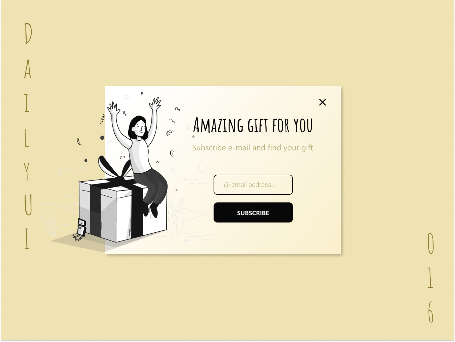 pop-up/overlay - Daily UI-016 by Elisa D'Angelo on Dribbble