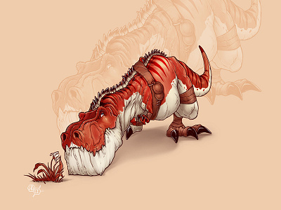 Dino 1 art character concept dino dinosaur illustration passion photoshop t rex