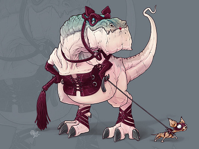 BDSM dino 2d art character chinese concept dino dinosaur illustration passion photoshop