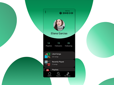 User Profile for Spotify 006 100daychallenge dailyui dailyui 006 dailyuichallenge design music music app profile spotify ui user profile