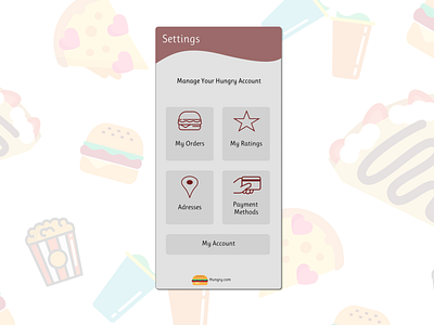 Settings Page for Food Delivery app 007 100daychallenge dailyui dailyui 007 dailyuichallenge design food app food delivery food design food truck settings settings page settings ui ui