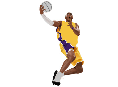Illustration of Kobe Bryant basketball bryant design designer digitalart illustration illustrator kobe kobebryant nba skillful vector