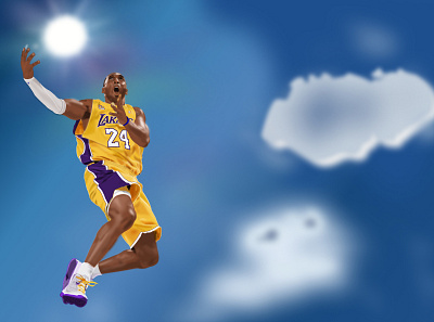Kobe Bryant: Reaching for the Sun art ball basketball branding bryant design figma figmadesign il illustrate illustration illustrator kobe logo nba ui vector