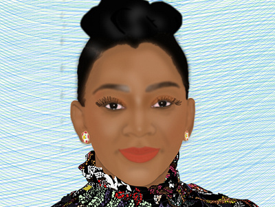 Illustration of Genevieve 3d actress art branding design figma graphic design illustrate illustration illustrator movie nigeria ui vector