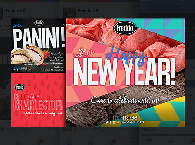 Freddo - Social Media america branding design digital facebook food illustrator instagram media photoshop social twitter typography vector