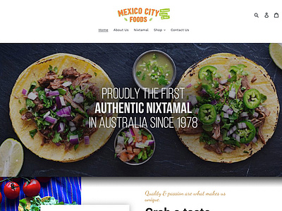 Mexico City Foods - Website artwork artworks design desktop digital illustrator mobile photoshop responsive retoucher tablet web