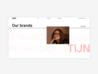 Brands section branding design ecommerce ecommerce design figma hover hover animation hover effect minimal ui ux web webdesign