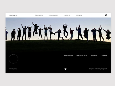 Footer of a tour agency web site