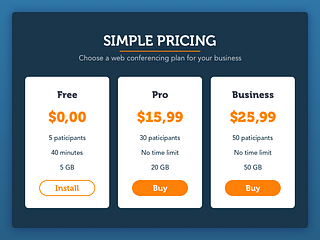 Pricing Card designs, themes, templates and downloadable graphic ...