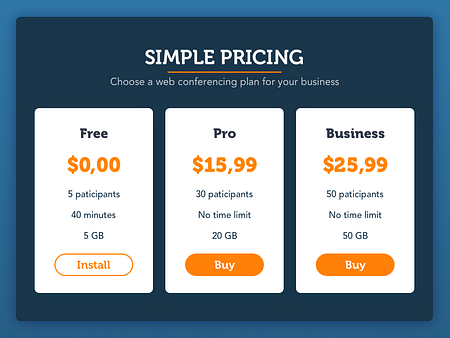 Pricing Card designs, themes, templates and downloadable graphic ...