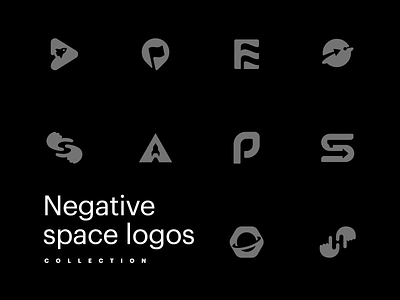 Negative space logo collection