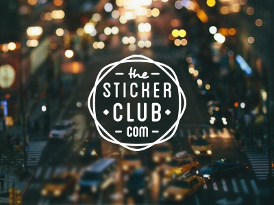 The Sticker Club logo city club color font logo mark photo sticker tie tieatie view white