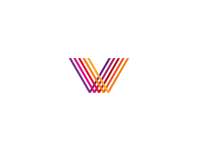 "V" letter logo mark concept color flat letter logo mark minimal tie tieatie v vivid