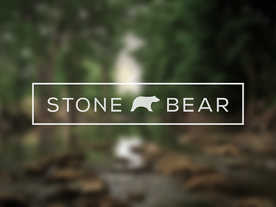 STONE BEAR logo design animal bear brand cloth line logo minimal stone tie tieatie wild