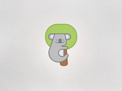 Koala hugging the tree icon animal cute exotic grey icon koala logo tieatie tree