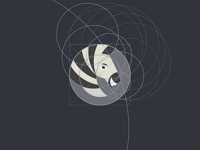 Zebra icon [Construction] bold branding construction guides icon idea logo mark minimal round shape zebra