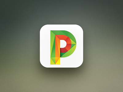 Prximity Icon app bold brand color gradient icon ios letter logo p vivid
