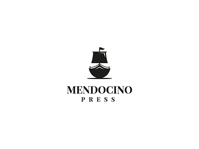 Mendocino Press black book brand design logo press print ship white