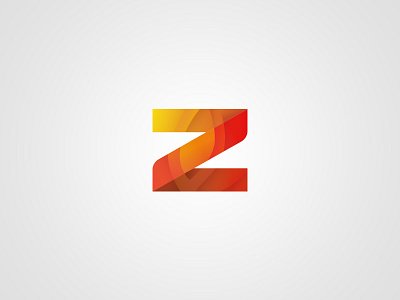 Flaming "Z" brand color design fire flame hot icon letter logo red tieatie z