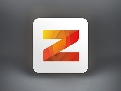 iOS app icon - Flaming "Z" app fire flame icon ios z