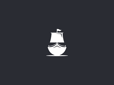 Mendocino Press Icon house icon logo minimal press publishing sail sea ship water white