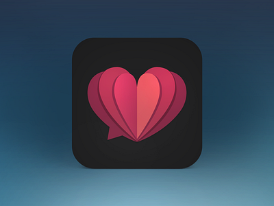 Heart to Heart [iOS Icon] app apple brand branding design heart icon ios logo mark watch