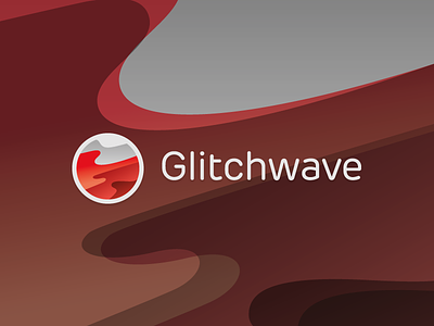 Glitchwave branding games logo movie music red wave