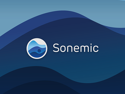 Sonemic branding games logo movie music red wave