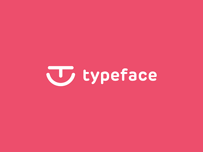 Typeface logo design branding easy face letter logo minimal simple smile t type typeface