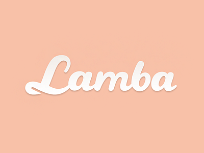 Lamba logo bulb calligraphy lamba light logo minimal white