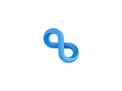 Infinity blue brand branding icon illusion impossible infinity inspiration logo loop mark startup