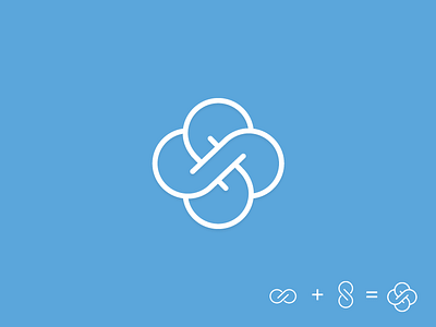 infinity + infinty blue brand branding icon illusion impossible infinity inspiration logo loop mark startup