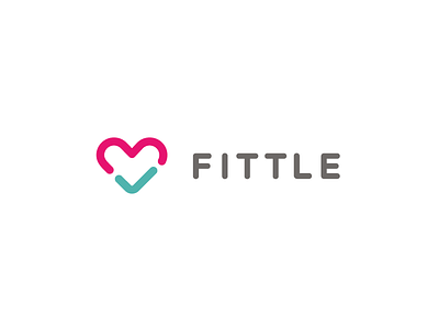 Fittle australia brand mark branding agency check fitness health heart logo logo mark positive