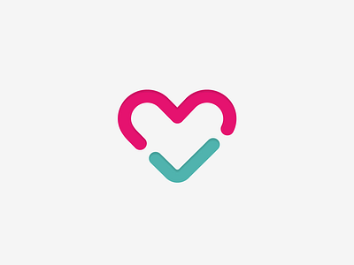 Fittle icon australia brand mark branding agency check fitness health heart logo logo mark positive startup branding