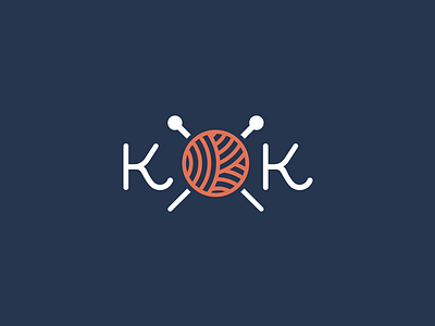 Knitting logo design brand mark branding branding agency elegant elegant logo icon knit letter light logo mark startup