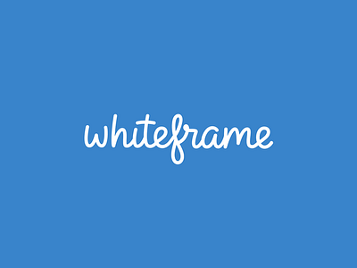 Whiteframe calligraphy logo
